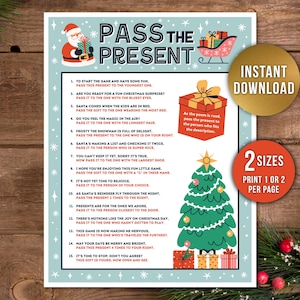 クリスマスプレゼント渡しゲーム（印刷可能）、プレゼント渡し、クリスマスパーティーゲーム、ファミリーゲーム、プレゼント交換ゲーム、オフィスクリスマスパーティーゲーム