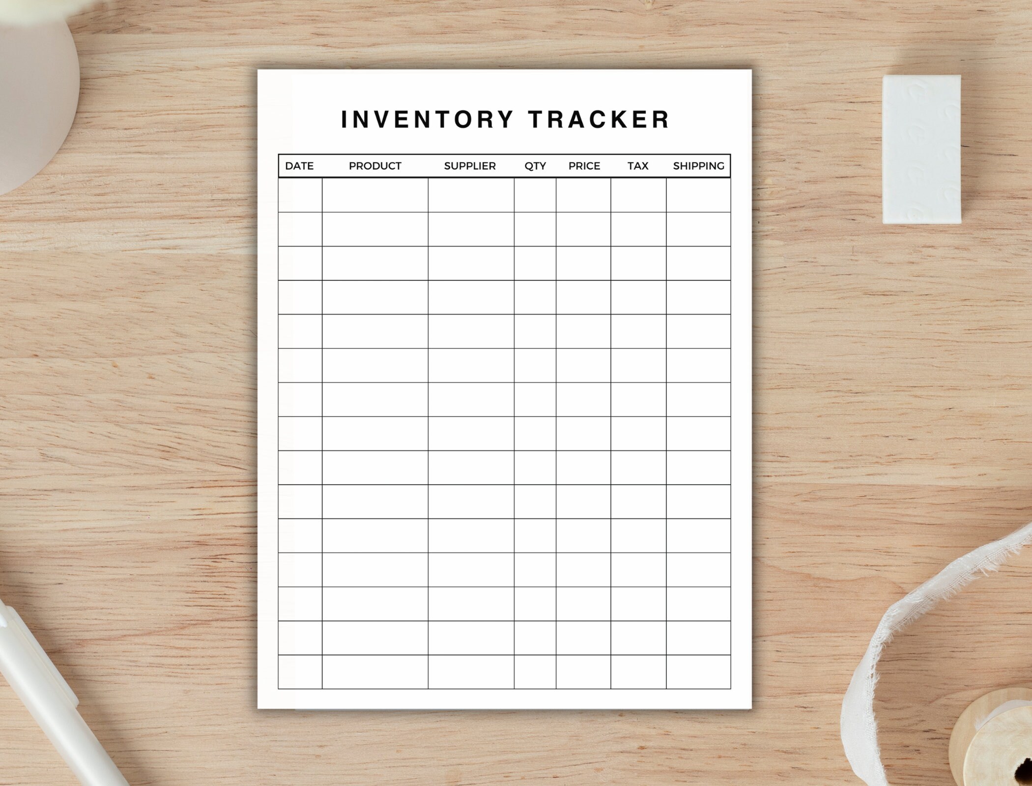 Product Inventory Form.pdf Inventory Tracker, Inventory Management Sheet, Stock Tracking, Product ...