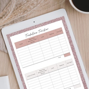 Tradeline Tracker | Business Credit Tracker | Printable Template | Instant Download