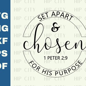SVG scelto, 1 Peter 2:9 SVG, Bible Verse SVG, Waymaker Svg, Bible Quote Svg, Christian Women Shirt Design Cut File for Cricut Download Png