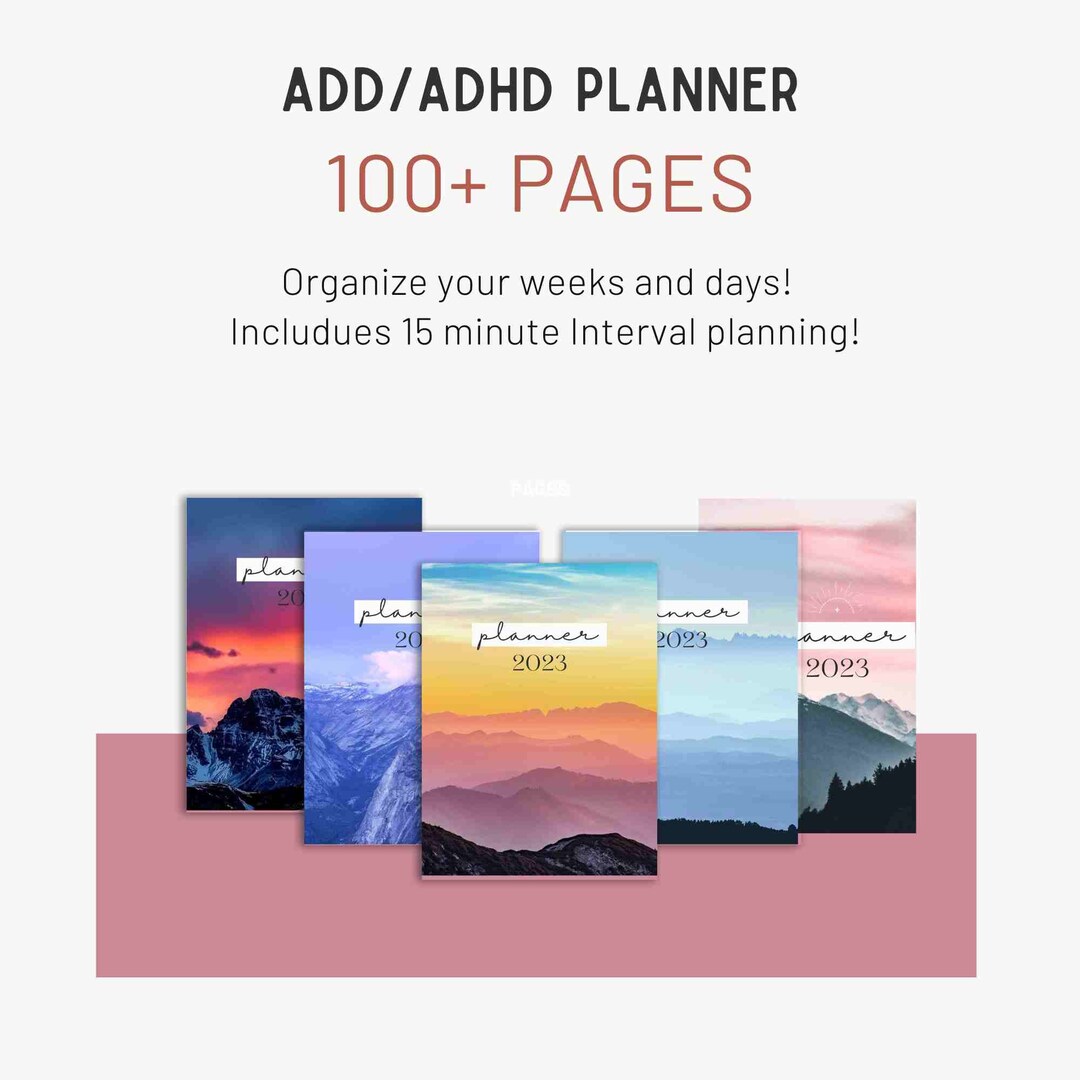 Digital Planner, 100 Pages Daily Planner, Weekly ADD/ADHD Planner