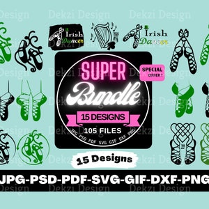 Bundle Irish Dancer Shoes SVG Ghillies Irish dancing Shoes Dancer Silhouettes Gift Digital Files svg png jpeg psd dxf gif instant download