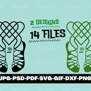 Ierse dansschoenen SVG Ghillies Ierse dansschoenen danser silhouetten cadeau digitale bestanden svg png psd instant download poster vinyl kleuren