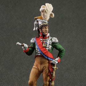 Painted tin soldier 54 mm Scale 1/32 Historical miniature Napoleonic wars King of Naples Marshal of France Joachim Murat 1810-12