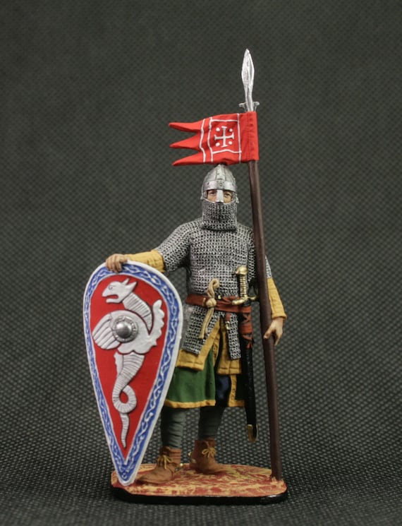 Lot De 7 Chevaliers En Plomb Peints, Hauteur 25 Mm – Occasion, Figurines Historiques