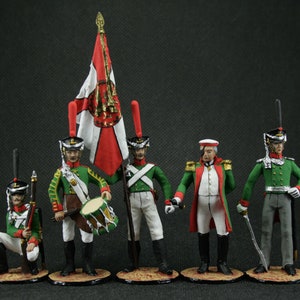 Tin soldier 54 mm Set of tin soldiers Napoleon 1812. Historical Miniature Napoleonic Kutuzov. Borodino