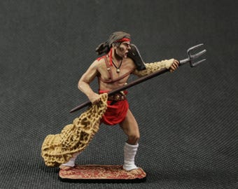 ブリキの兵隊 コレクター向け ローマ剣闘士 トラエクス 54 mm 古代
