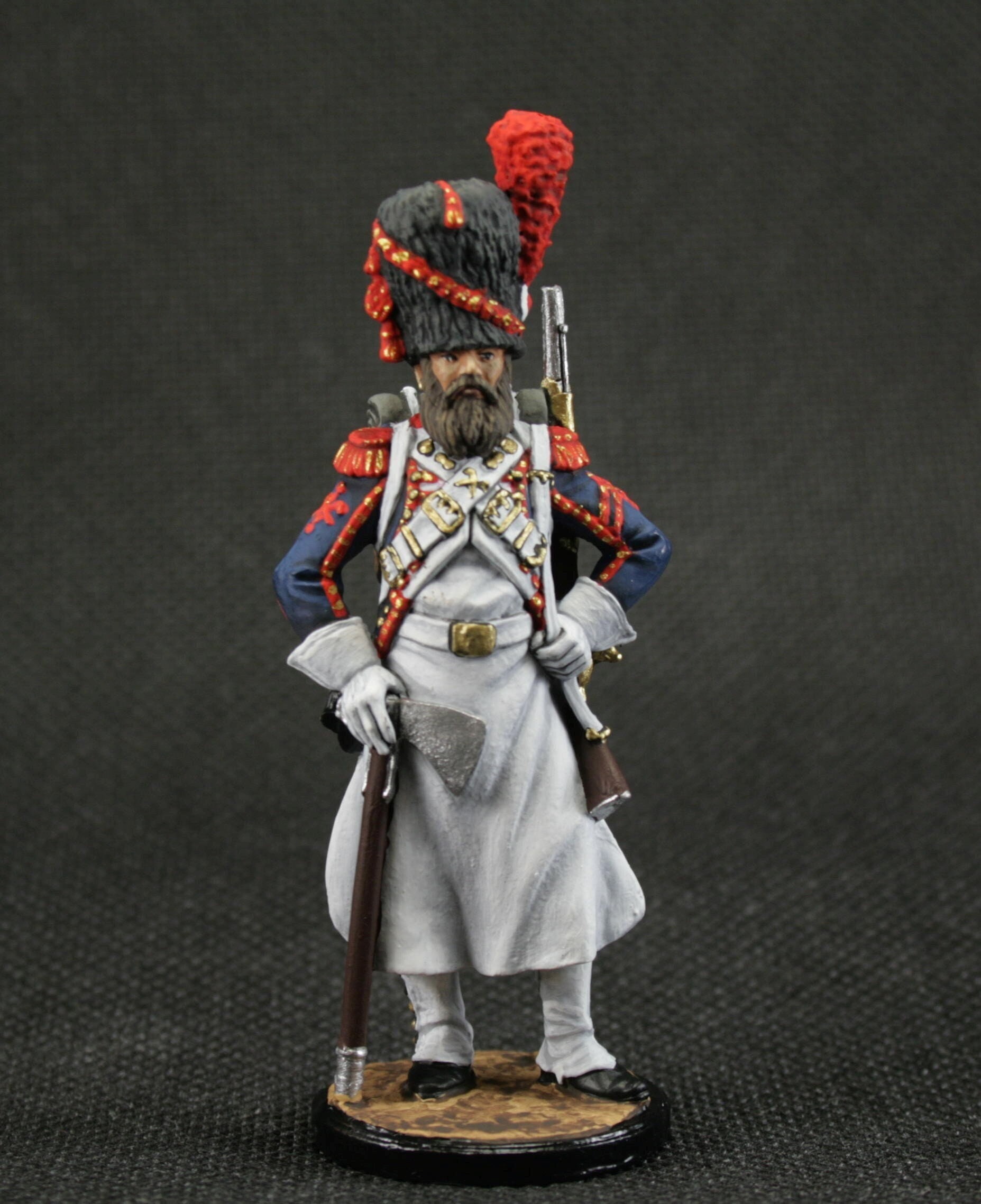 Painted Tin Soldier 54 Mm Historical Miniature Napoleonic Sapper