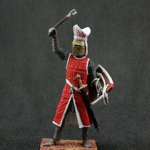 手描きテンプル騎士団騎兵隊、28mm、中世の騎乗ミニチュア12体 - Etsy 日本