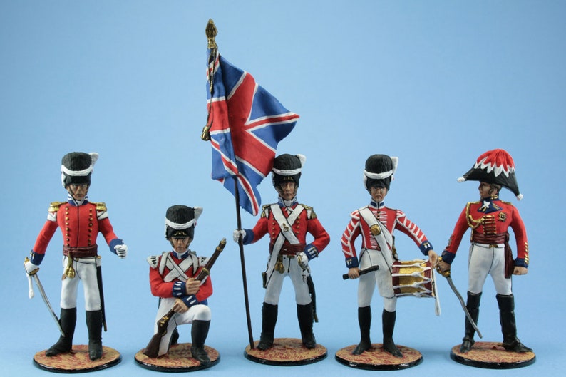 Tin Soldier 54 Mm Model Set of Tin Soldiers Great Britain 1812 Etsy