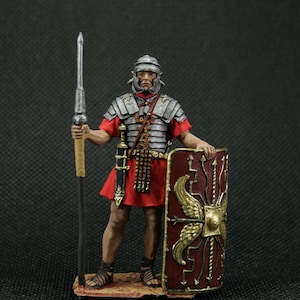 Collectible tin toy soldier 54 mm Painted Historical Miniature Ancient Rome. Roman legionnaire, 1st-2nd centuries AD