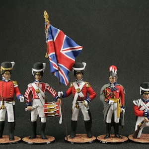 Tin soldier 54 mm Model Set of tin soldiers Great Britain 1812 Historical Miniature Napoleonic