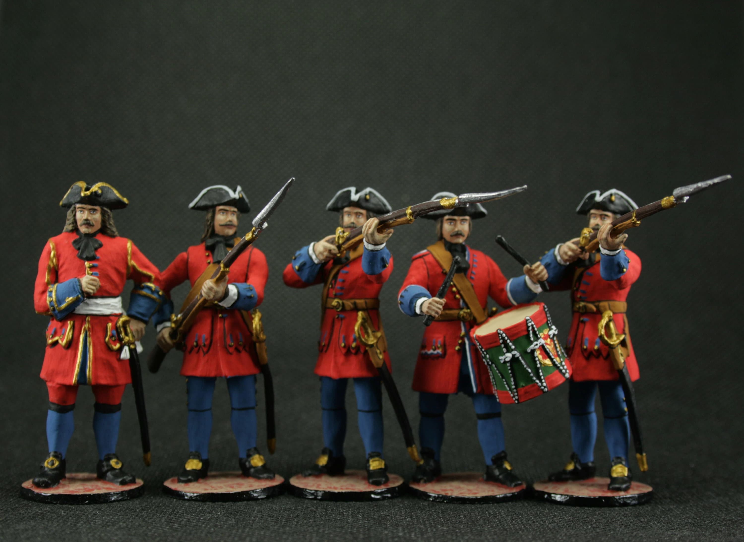 Tin Toy Soldier 54 Mm Model Set of 5 Soldiers Army of Peter I - Etsy