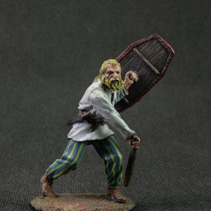 collectible tin toy soldier 54 mm Painted Historical Miniature Viking