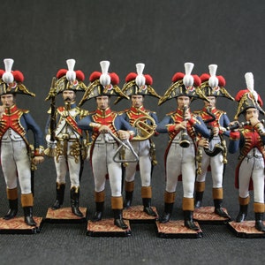Tin soldier 54 mm Model Set of tin soldiers Second set Band of the Grenadier Regiment France 1812 Historical Miniature Napoleonic