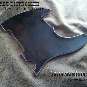 Custom Tooled Leather Pickguard fits Fender Telecaster Esquire Tele