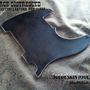 Custom Tooled Leather Pickguard fits Fender Telecaster Esquire Tele