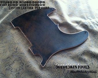 Custom Tooled Leather Pickguard fits Fender Telecaster Esquire Tele