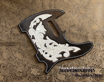 Custom Punziertes Leder Pickguard passend für Fender '51
