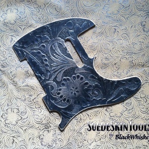 Custom Tooled Leather Pickguard fits Fender Telecaster Tele