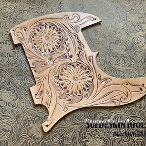 Custom Tooled Leather Pickguard fits Fender Telecaster Tele or Esquire