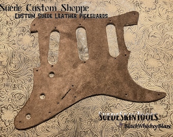 Golpeador de gamuza personalizado y repujado para Fender Stratocaster Strat SSS HSH HSS