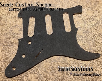 Pickguard de cuero de ante de cuero personalizado se adapta a Fender Stratocaster Strat SSS HH HSH