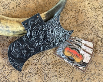Custom Punziertes Leder Pickguard für Gibson SG