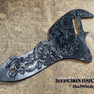 Custom Tooled Leather Pickguard fits Fender Thinline Telecaster Tele