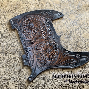Custom Tooled Leather Pickguard fits Fender Telecaster Tele or Esquire Nashville