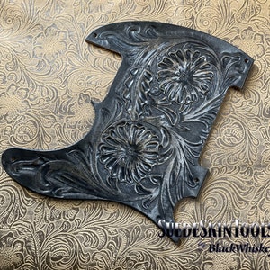 Custom Tooled Leather Pickguard fits Fender Telecaster Tele Esquire Nashville Lefty Left Hand