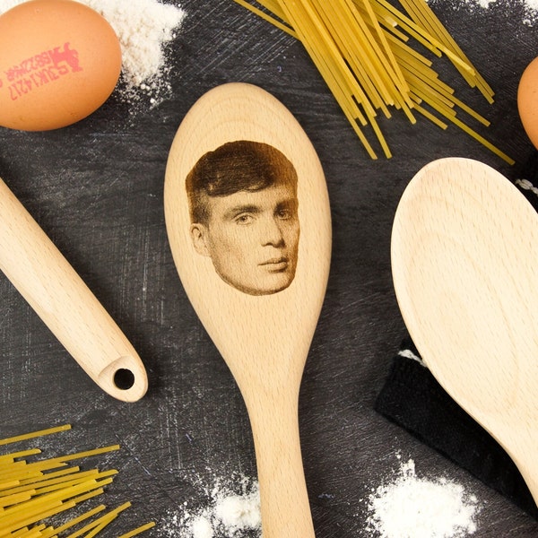 Cillian Murphys Face on a Spoon - Funny Cillian Murphy Gift Idea - Engraved Baking Gift - Cooking Gift - Gift for her