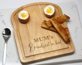 Egg & Soldiers Breakfast Serving Board, Personalised Mothers Day Gift, Fathers Day Gift, Personalized Keepsake Kitchen Breakfast Board