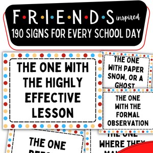 friends classroom signs for every school day classroom decor door signs