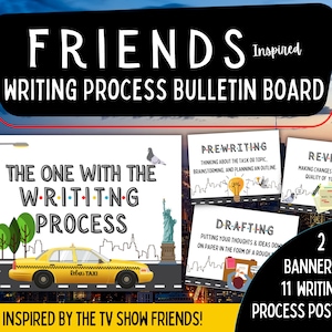 Writing Process Bulletin Board | Writing Process Posters | ELA Posters | English Language Art Posters | Creative Writing Posters | Friends