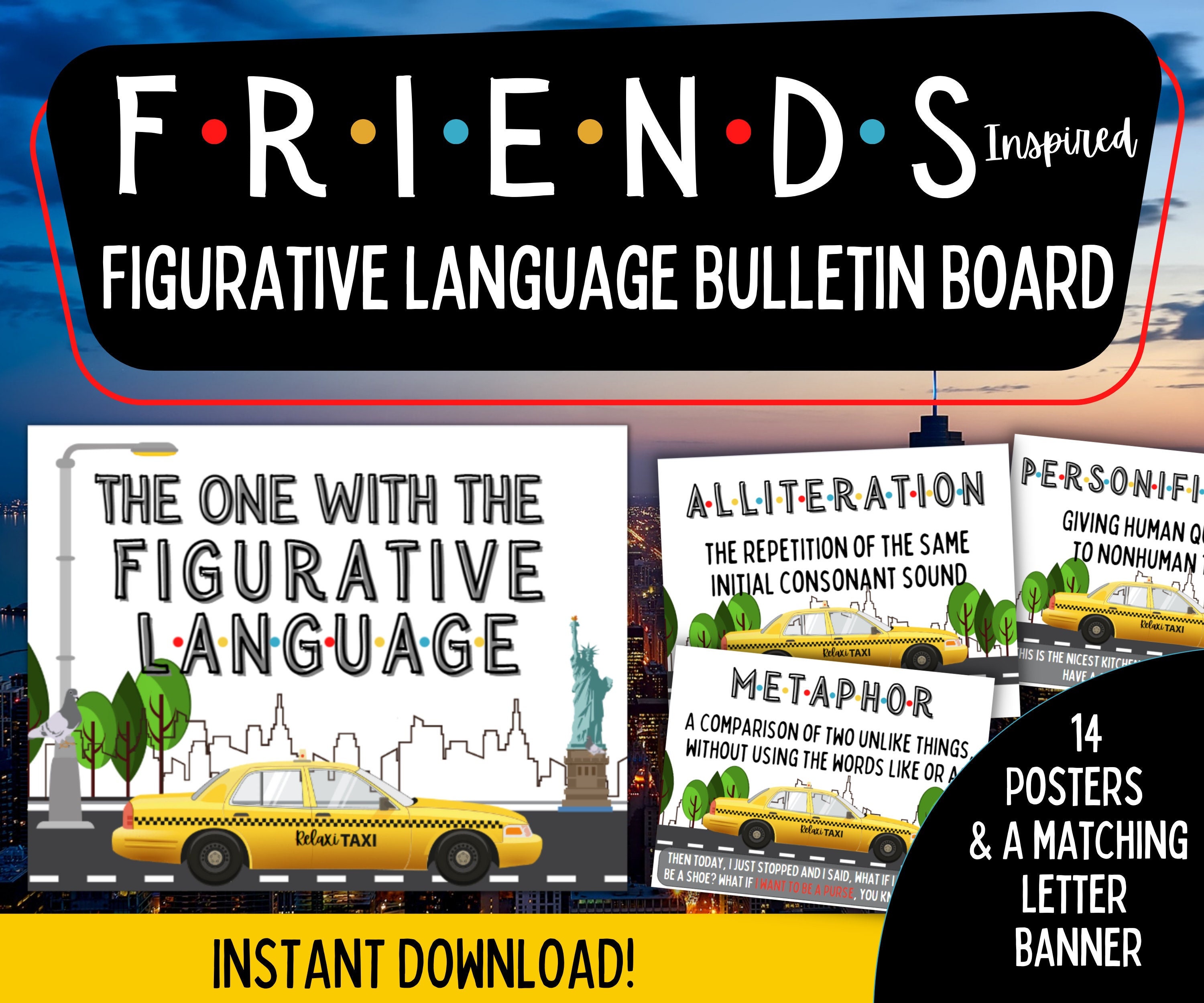 Figurative Language Bulletin Board English Language Arts Etsy UK