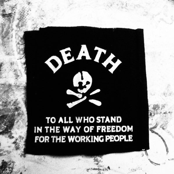 Revolutionary Insurgent Army of Ukraine - Free Territory Flag Patch - Death to All Who Stand in the Way of Freedom for the Working People