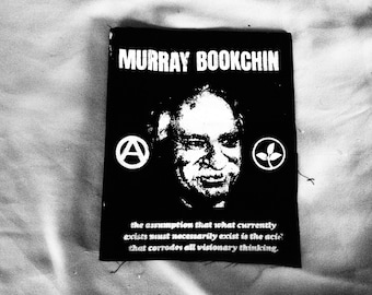 Murray Bookchin Portrait Back Patch - Groen anarchisme, anarchist, filosofie