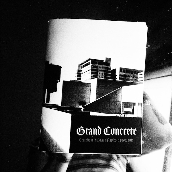 Grand Concrete B/W Brutalist Architecture in Grand Rapids Michigan Photography Zine