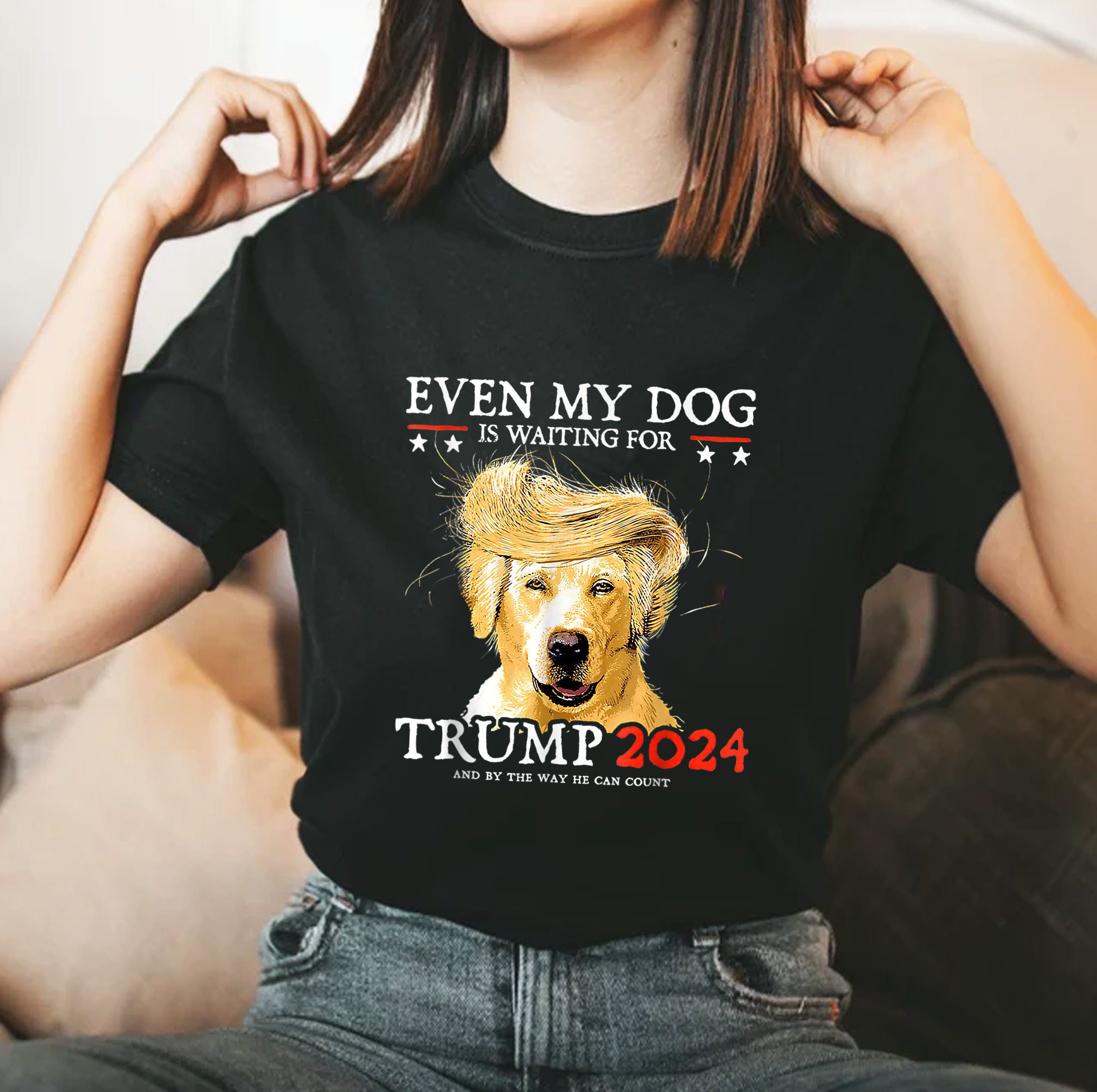 Fashion Pet Dog Clothes Trump 2024 Reclaiming My Time Dog Sweater Soft Warm Pup Dogs Shirt with Hat 