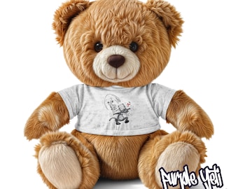 RETRO CAT & MOUSE Hand-Made Teddy Bear Shirt (Fits most 16" to 18" bears)