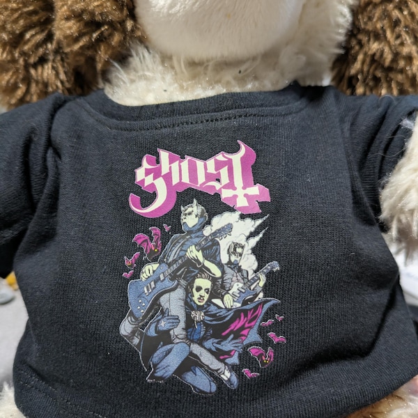 GHOST (Bats) Hand-Made Teddy Bear Shirt (Fits most 16" to 18" bears)