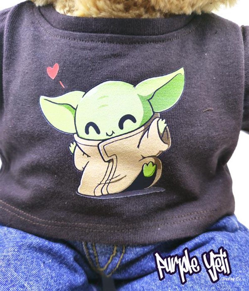 HAPPY GROGU Hand-Made Teddy Bear Shirt (Fits most 16" to 18" bears) afbeelding 1