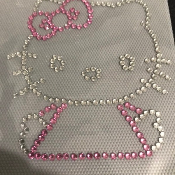 Hotfix Rhinestone HELLO KITTY transfer