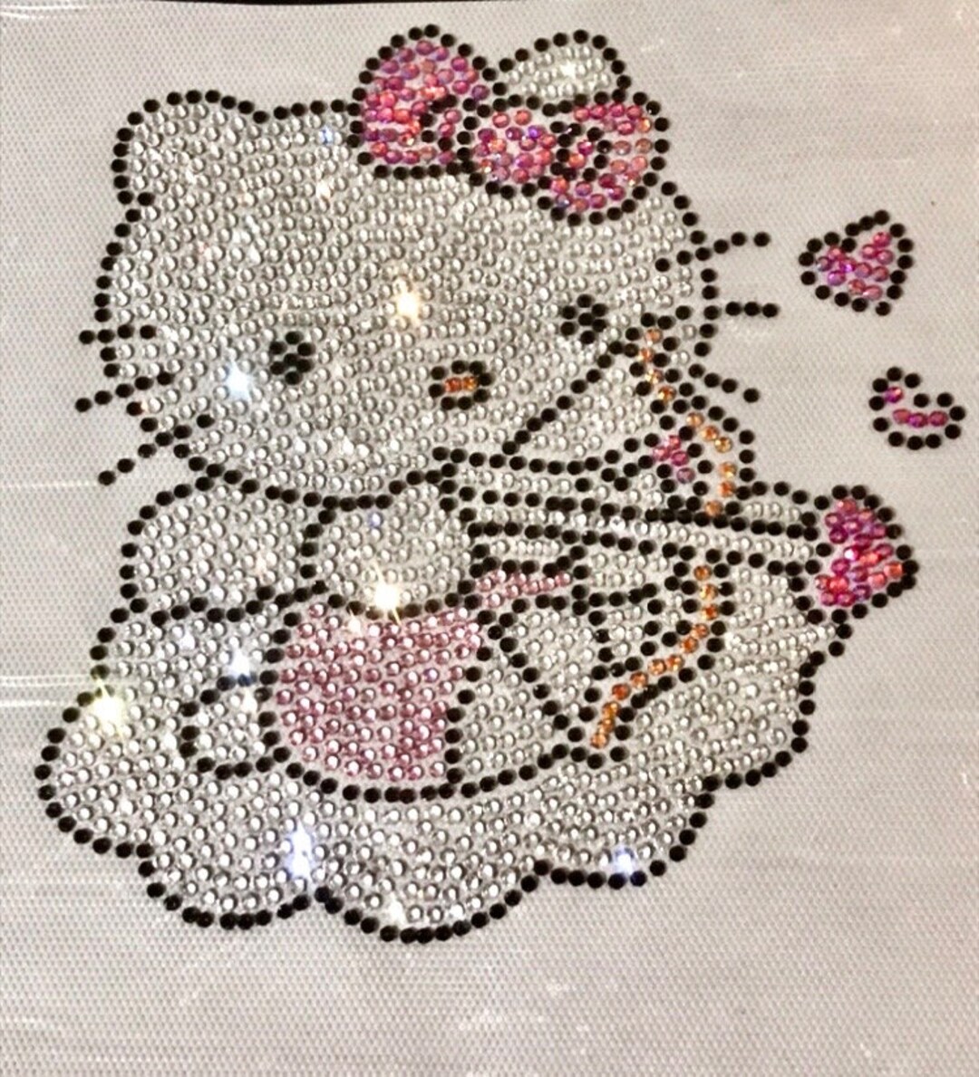 Hotfix Rhinestone Large HELLO KITTY Transfer Etsy