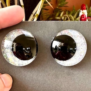 Hand-Painted Glitter Safety Eyes: COSMOS Amigurumi Plush Eyes