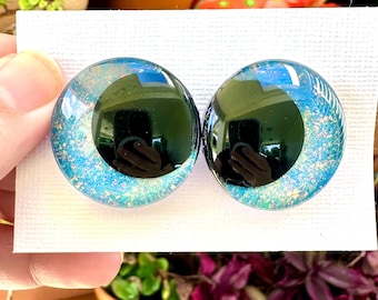 Ojos de seguridad personalizados pintados a mano para peluche de crochet: Guardián de la Luna