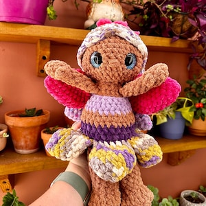 Crochet fairy plushie whimsical fairy doll gift for girlfriend crochet doll fairytale amigurumi