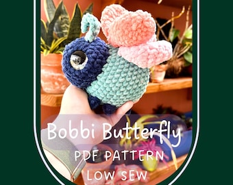 Crochet Butterfly Pattern: Chunky Amigurumi Plushie (PDF Download)