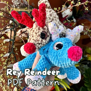 Crochet Reindeer Pattern Deer Plushie Crochet Pattern Low Sew PDF Instructions Reindeer Plushie Pattern